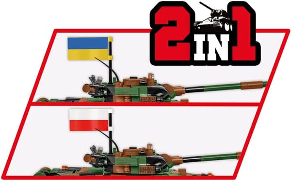 Military Blocks Cobi 2624 T-72M1R Tank T-72M1R (PL/UA) Puola Ukraina