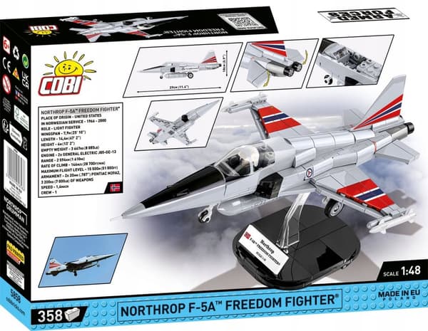 Cobi Military Blocks 5858 modellflygplan Northrop F-5A Freedom Fighter 358EL