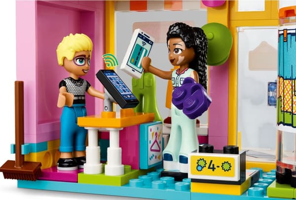 LEGO Friends 42614 käytettyjen vaatteiden kauppa, vintage-muotikauppa