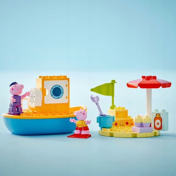 LEGO Duplo 10432 Peppa Pig and the Boat Trip Ship Store klodser i 2 3 4 år
