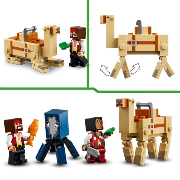 LEGO Minecraft 21259 merirosvolaiva risteily kalmari kameli 2x merirosvo