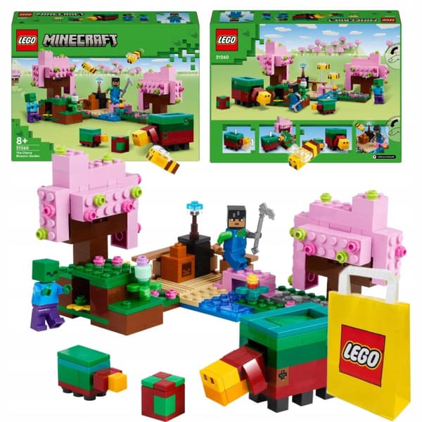 LEGO Minecraft 21260 Cherry Garden Sunny Zombie 2x Bee 2x Sniffer