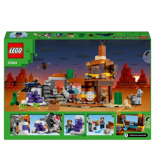 LEGO Minecraft 21263 Badlands Mine Creeper Spider Slimes TNT Explosion