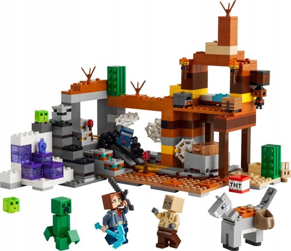 LEGO Minecraft 21263 Badlands Mine Creeper Spider Slimes TNT Explosion