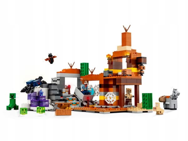 LEGO Minecraft 21263 Badlands Mine Creeper Spider Slimes TNT Explosion
