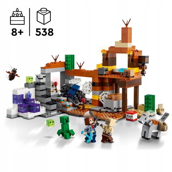 LEGO Minecraft 21263 Badlands Mine Creeper Spider Slimes TNT Explosion