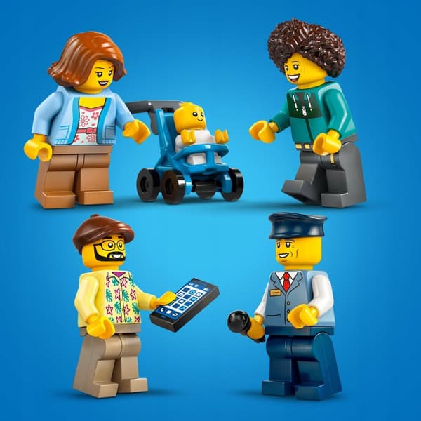 LEGO City 60407 Röd Buss Dubbeldäckare Buss 5 Figurer Avtagbart tak