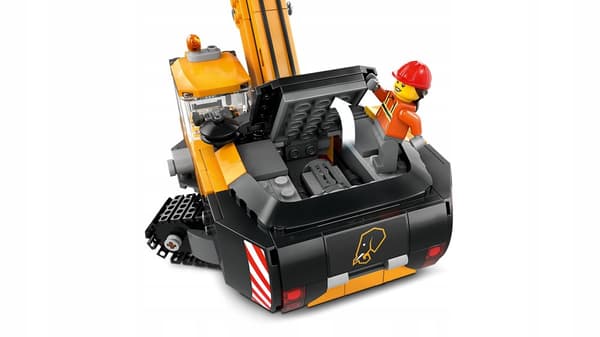 Lego City 60420 keltainen kaivinkone rakennusajoneuvo, jossa on pyörivä ohjaamo 3 figuuria
