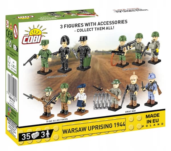 COBI BLOKKE 2057 FIGUR Warszawa-oprørere fra 1944 HC WW2 35 EL.