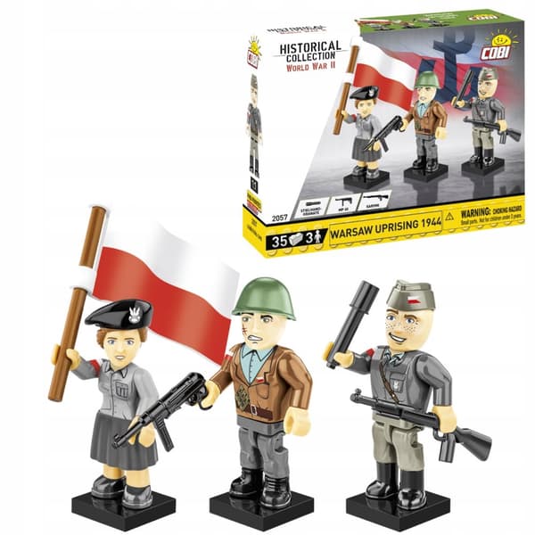 COBI BLOKKE 2057 FIGUR Warszawa-oprørere fra 1944 HC WW2 35 EL.