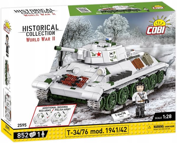 Military Blocks COBI 2595 H T-34/76 mod. 1941/42 Neuvostoliiton panssarivaunu