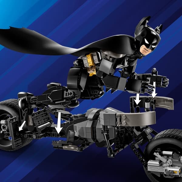 LEGO DC BATMAN 76273 RAKENNETTU BATMAN-FIGURO & LPYÖRÄ Batpod-moottori