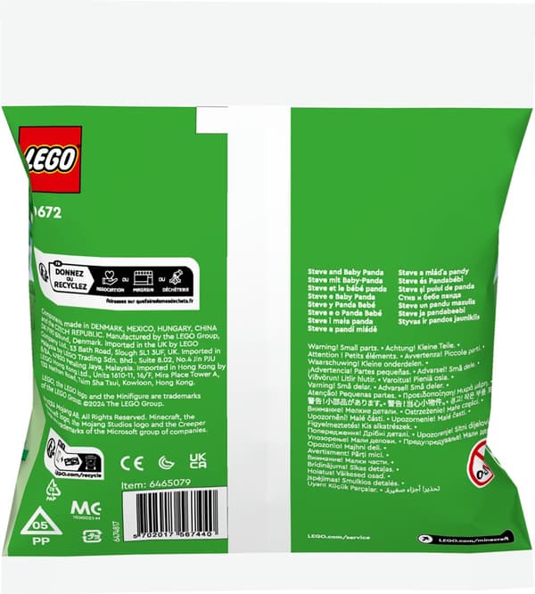 LEGO Minecraft Steve and the Baby Panda 30672