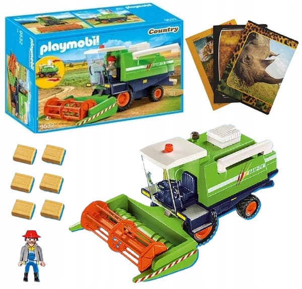 Playmobil Country 9532 Green Harvester Village Farmer Farm