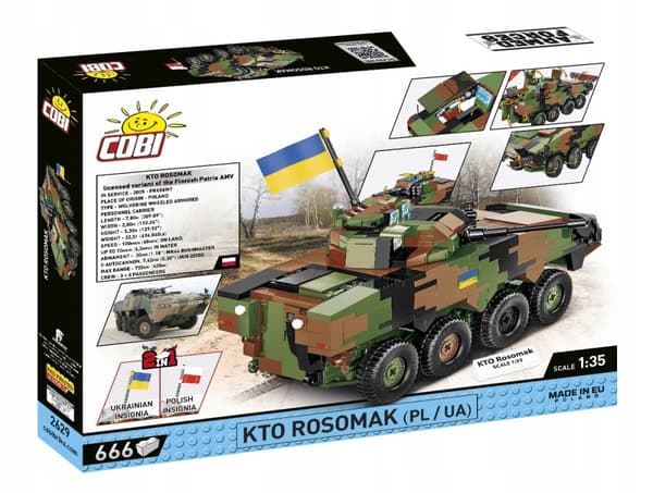 COBI BLOKKE 2629 Polsk pansret mandskabsvogn KTO Rosomak 666 El.