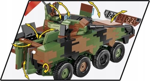 COBI BLOKKE 2629 Polsk pansret mandskabsvogn KTO Rosomak 666 El.