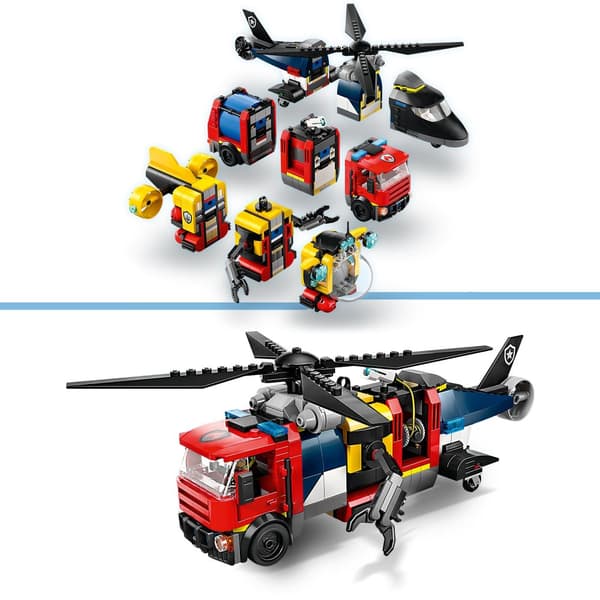 LEGO City 60462 Helikopter Brandbil Ubåt Modulära delar