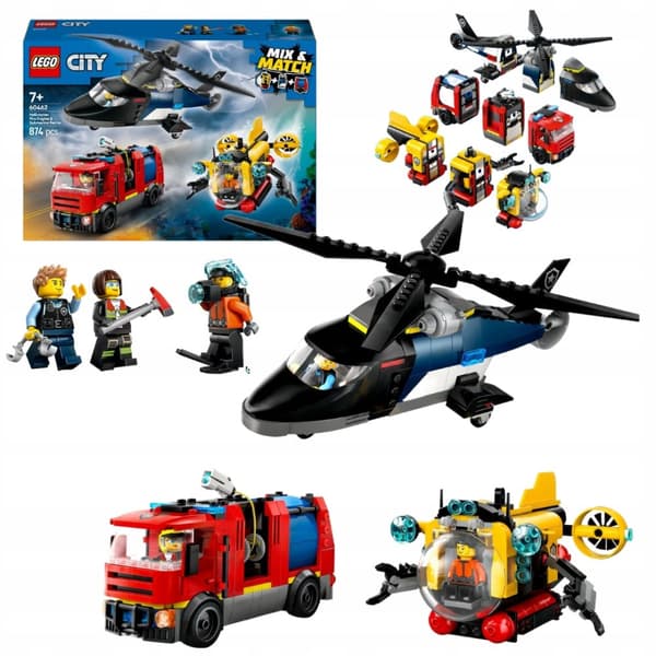 LEGO City 60462 Helicopter Brand Truck Ubåd modulære dele