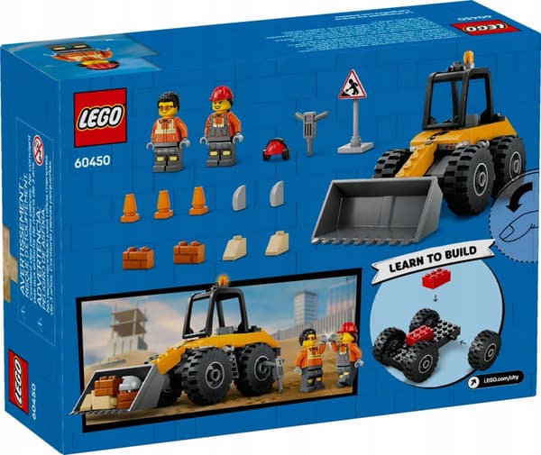 LEGO City 60450 Gul hjullæsser konstruktion Jackhammer murbrokker
