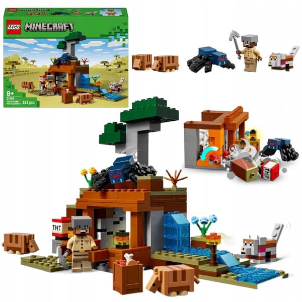 LEGO Minecraft 21269 Adventures in the Solid Mine med TNT og Bird Forward
