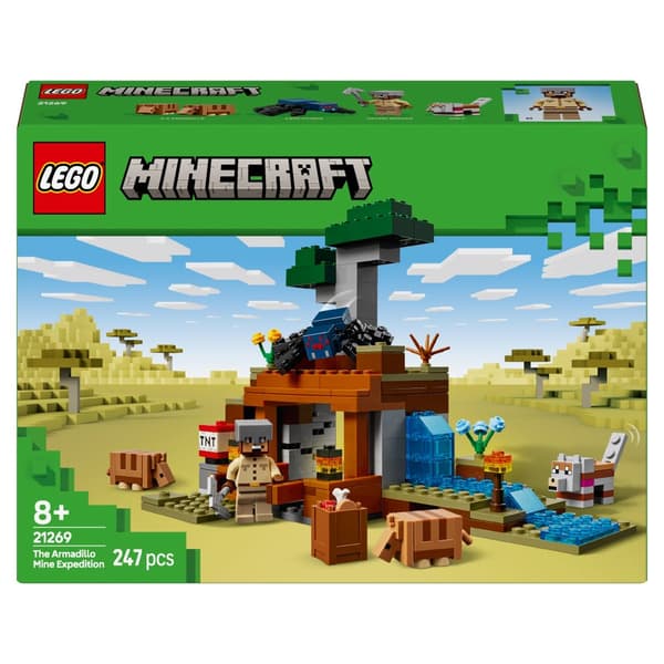 LEGO Minecraft 21269 Adventures in the Solid Mine med TNT og Bird Forward