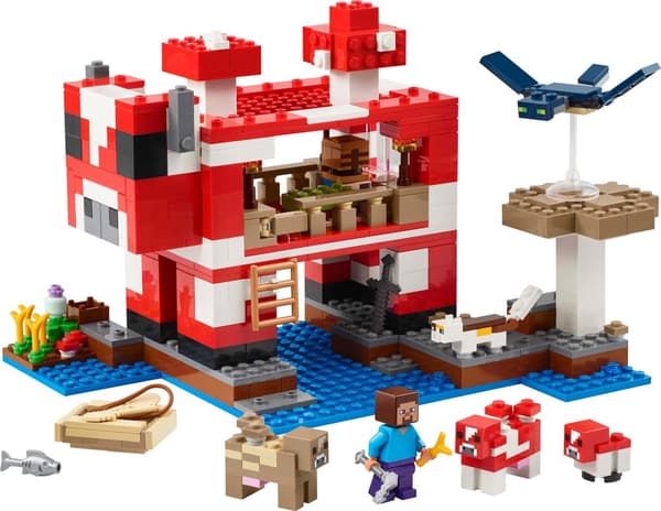 LEGO Minecraft 21270 Mushroom Cow House Island Farm Steve Phantom