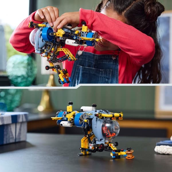 LEGO Technic 42201 forskningsubåtsskepp som snurrar propellrar Ocean