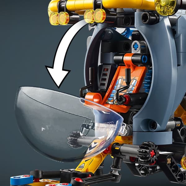 LEGO Technic 42201 forskningsubåtsskepp som snurrar propellrar Ocean