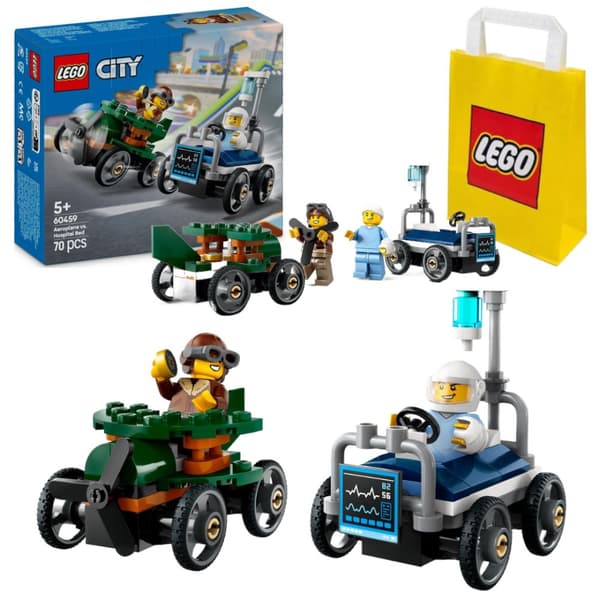 LEGO 60459 City - Kilpailijasetti: Lentokone vs. sairaalasänky kaupunki