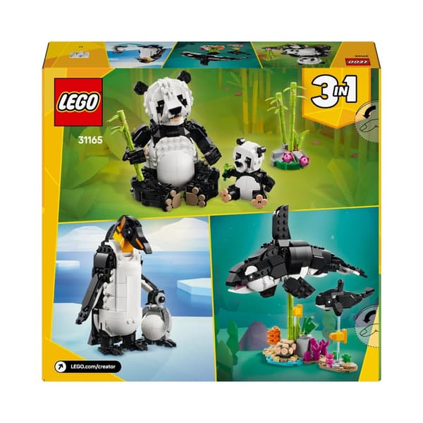 LEGO 31165 Creator 3in1 Villieläimet Panda Perheen eläimet Miekkavalas Pingviini