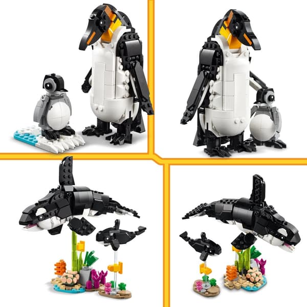 LEGO 31165 Creator 3in1 Villieläimet Panda Perheen eläimet Miekkavalas Pingviini