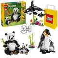Pikkukuva 1 / 11: LEGO 31165 Creator 3in1 Villieläimet Panda Perheen eläimet Miekkavalas Pingviini