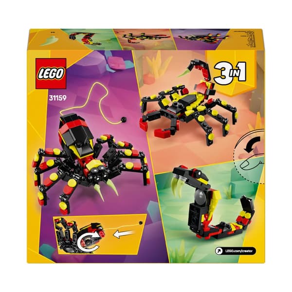 LEGO 31159 Creator 3i1 Vilde Dyr Fantastiske Spider Skorpionslange Ny
