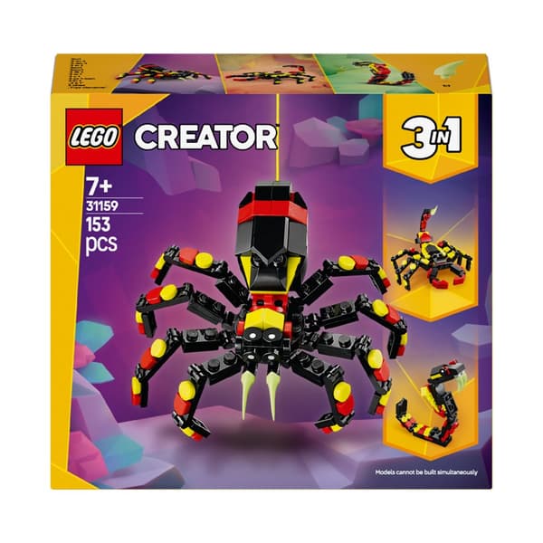 LEGO 31159 Creator 3i1 Vilde Dyr Fantastiske Spider Skorpionslange Ny