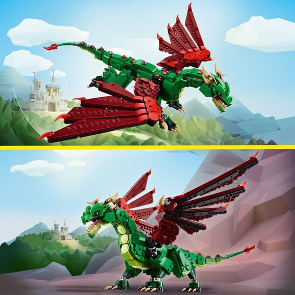 LEGO Creator 3-i-1 31161 Medeltida Drake Havsorm Mythical Phoenix