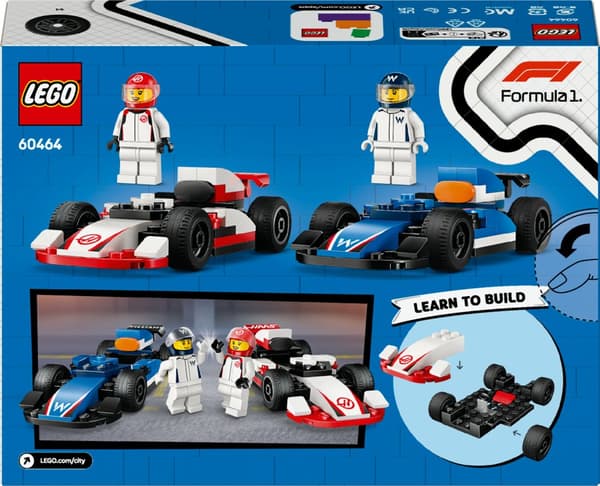 LEGO City 60464 City Williams Racing og Haas F1 racerbiler