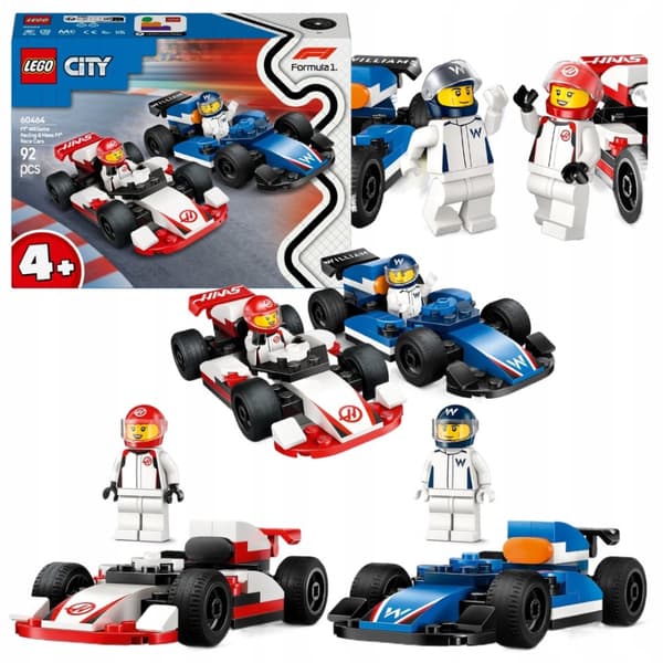 LEGO City 60464 City Williams Racing og Haas F1 racerbiler