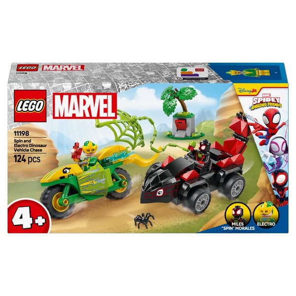 LEGO Marvel Spidey 11198 Spin's Chase for Electro in Dinosaur Car 4+