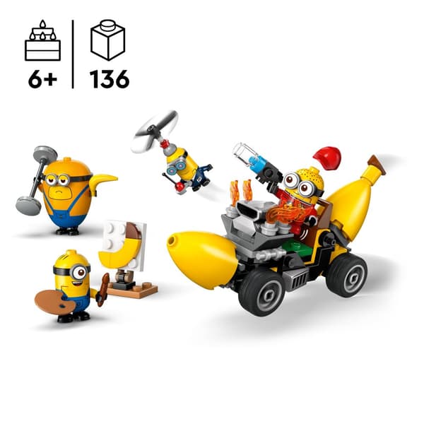 LEGO Minions 75580 Minions och bananbilsfigurer till lastbilstillbehör