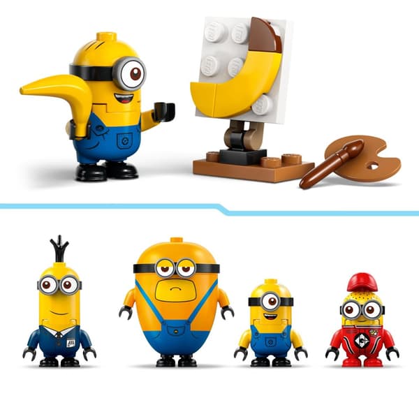 LEGO Minions 75580 Minions och bananbilsfigurer till lastbilstillbehör