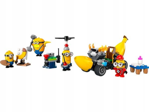 LEGO Minions 75580 Minions och bananbilsfigurer till lastbilstillbehör