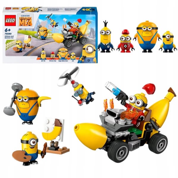 LEGO Minions 75580 Minions och bananbilsfigurer till lastbilstillbehör