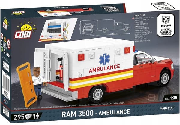 COBI BLOCKS 24609 Bil RAM 3500 Ambulance akut medicinsk køretøj