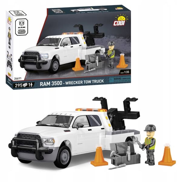 COBI BLOKKE 24611 Bil RAM 3500 - Wrecker Trækvogn 295 El.