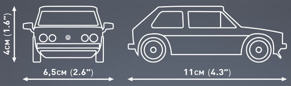COBI BLOCKS 24614 Volkswagen Golf GTI VIT (1976-1983) 1:35 64 El