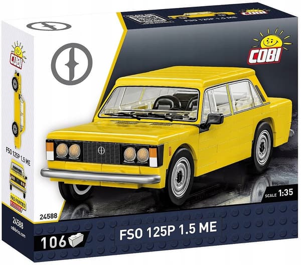 COBI 24588 Pads FSO 125p 1,5 ME Keltainen Suuri Fiat Henkilöauto Auto