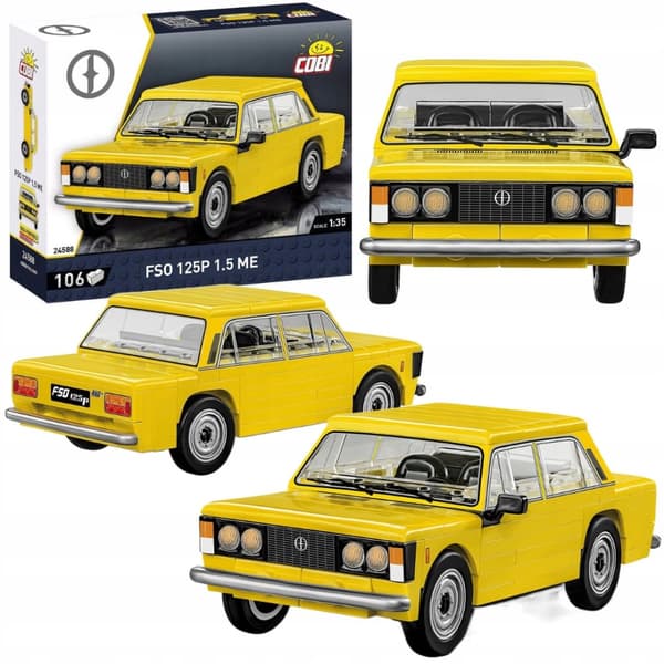 COBI 24588 Pads FSO 125p 1,5 ME Keltainen Suuri Fiat Henkilöauto Auto