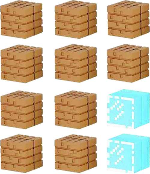 Minecraft Mine-Keshi Wood Planks & Glass Block Set