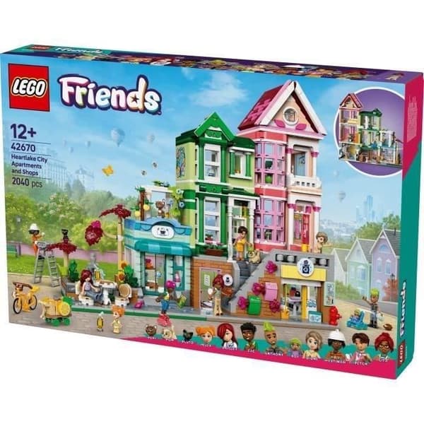 LEGO Friends 42670 Heartlake City Apartments and Shops Kreativ lek för tjejer