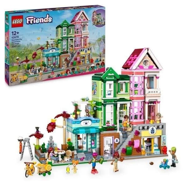 LEGO Friends 42670 Heartlake City Apartments and Shops Kreativ lek för tjejer